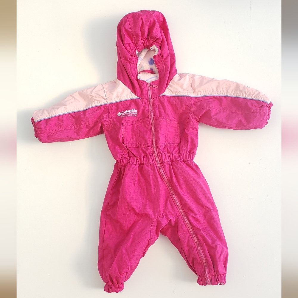 Columbia Hooded Fleece-lined Snowsuit, 18M, Pink